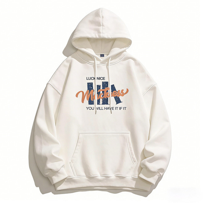 CBHV 남성용 레터 프린트 넉넉핏 맨투맨 패션 캐주얼 후드티