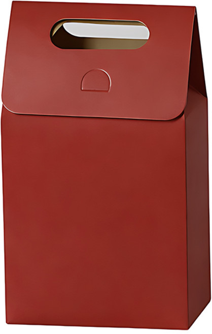 크라프트 손잡이 종이 선물 포장백 쇼핑백, 10개, S 레드