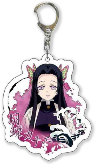 귀멸의 칼날 캐릭터 아크릴 키링 열쇠고리 키체인 물결ver. 귀칼/귀살대 가방고리&장식, 1개, G-003762. 코쵸우 카나에