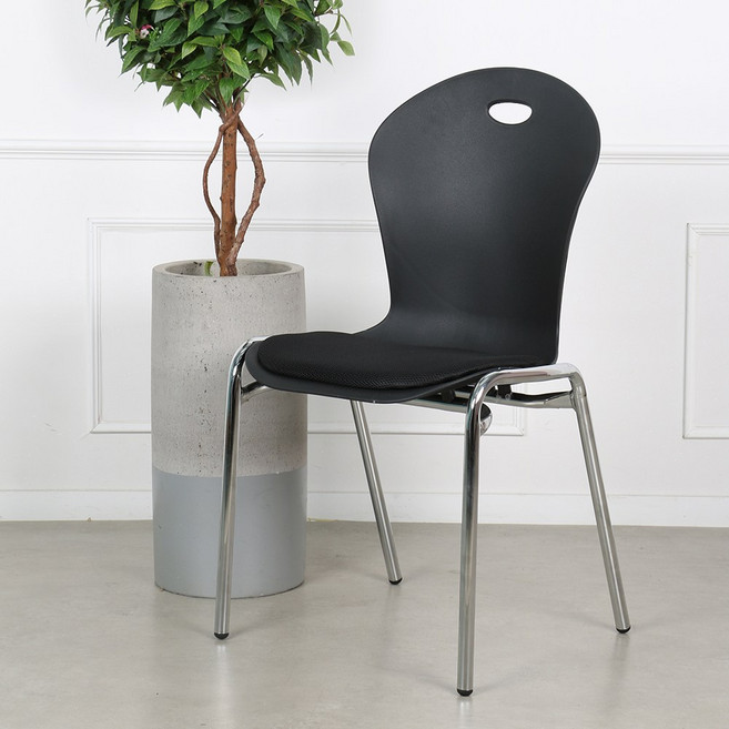 체어센스 클래식 고정 사무용 회의용 의자, 클래식고정 블랙