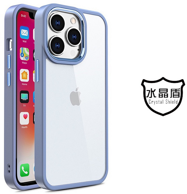 彩盾EXO iPhone 12 Pro Max 6.7吋 金屬鷹眼透明手機殼 - 液態親膚防摔殼