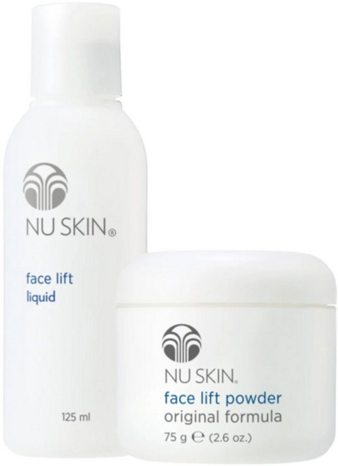 Nu Skin 뉴스 스킨 페이스 리프트 팩 (파우더 리퀴드) 파우더 75g 리퀴드 125mL, 1, 1
