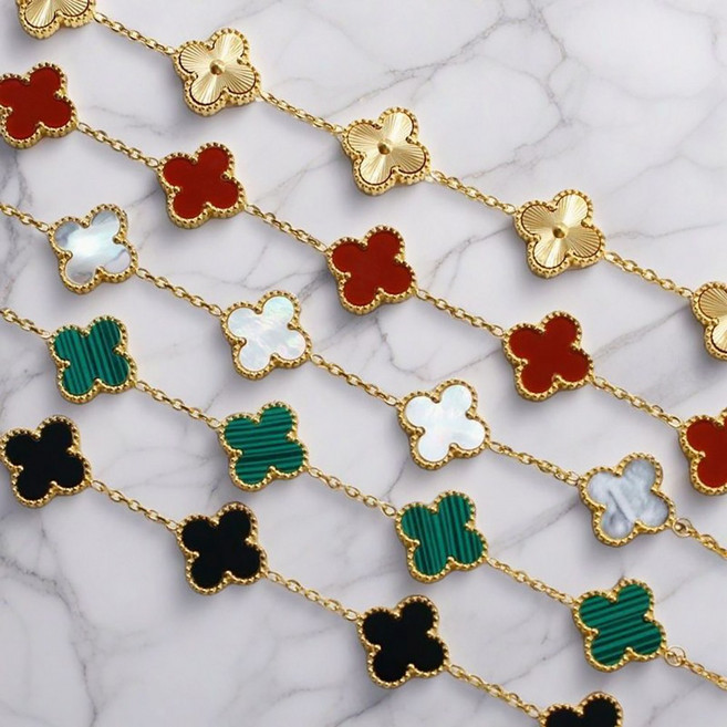 ROYALBELLE 여성 패션 팔찌 티타늄 스틸 체인 행운 심플 주얼리 K0022824