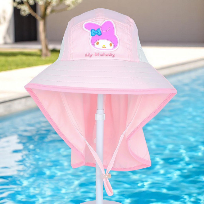 마이멜로디 키즈 벙거지 모자 쿨링 플랩햇 아동 나들이 버킷햇 봄 어린이 여름 썬캡 여아