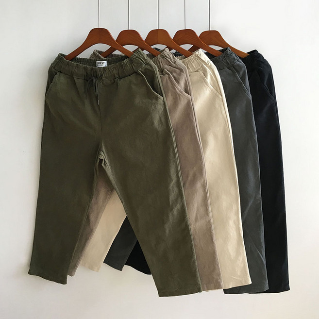 [벙커] 남자 겨울 기모 스판 편한 와이드 밴딩 팬츠