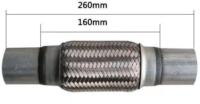 마후라용접 자동차 머플러 촉매 배기자바라, 51x160x260 (용접 불필요), 1개