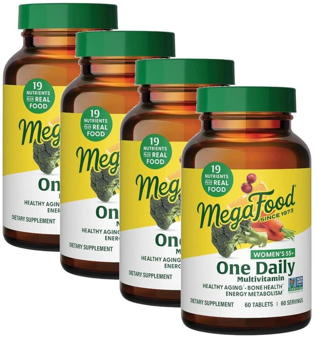 메가푸드 55세이상 여성 원데일리 멀티비타민 MegaFood Women 55+ One Daily Multivitamin, 4개, 60정 - 쿠팡