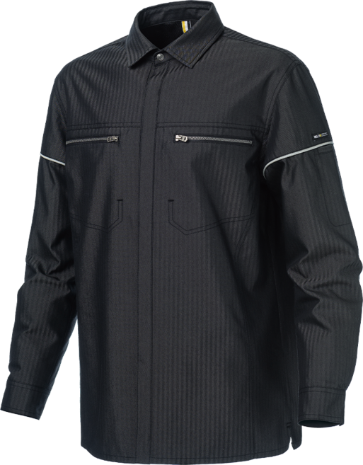 윌비 [PR302] 블랙 투톤 작업 셔츠 작업복 자켓 근무복 상의 현장 단체복 사계절