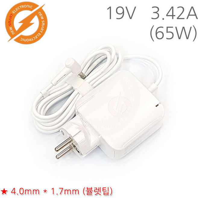LG ADS-65BI-19-3 19065G / EAY62930801 (외경 4.0mm) 노트북 어댑터 배터리 충전기 전원 케이블 일체형, 1개