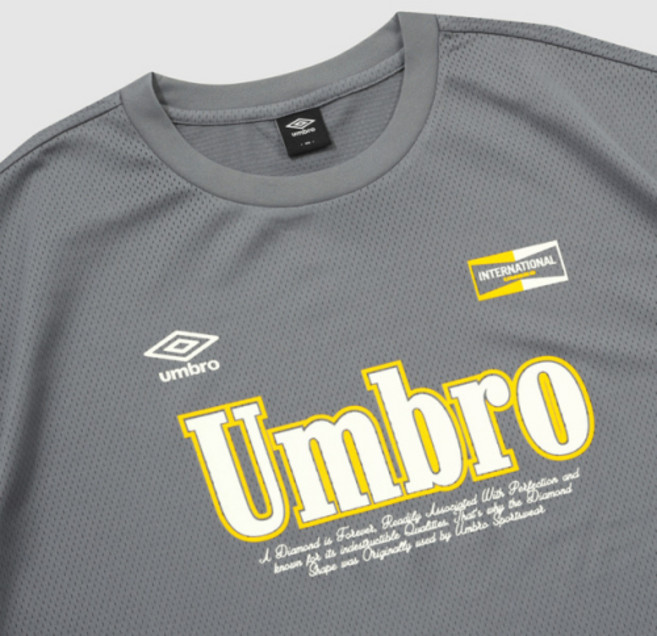 엄브로 UMBRO 원포인트 메쉬 긴팔 티셔츠 차콜(UQ321CRL71) UQ321CRL71_MCH0 128027
