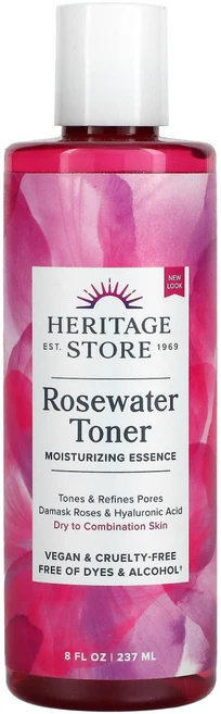 Heritage Store 로즈워터 비니거 각질 관리 토너 237ml(8fl oz) 2팩, 1개, 237ml - 쿠팡