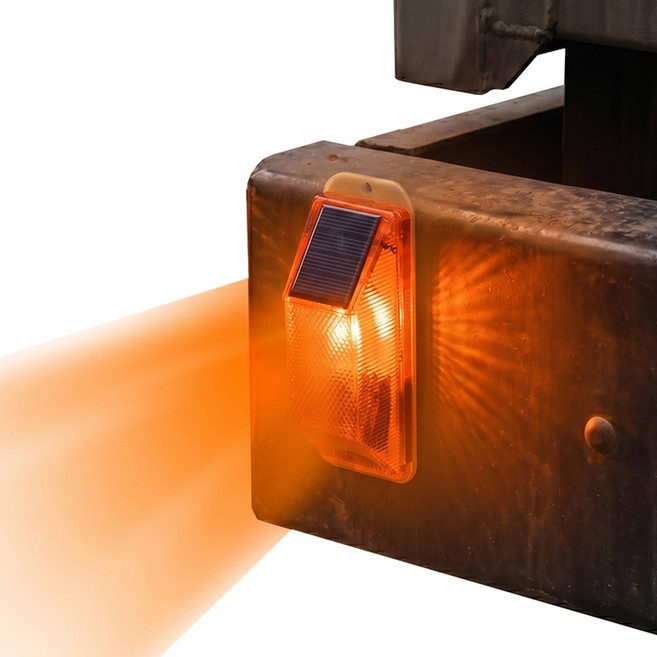 아띠꼴로 태양광 화물차 주차 경고등 트럭 야간주차 추돌방지 경광등 LED 경광등 주차등, 오렌지, 1개