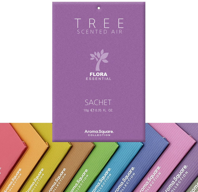 인터바겐 아로마스퀘어 사쉐 트리 방향제 옷장 실내 차량용 걸이형 행낭 디퓨저, 플로라 S(10g), 1개