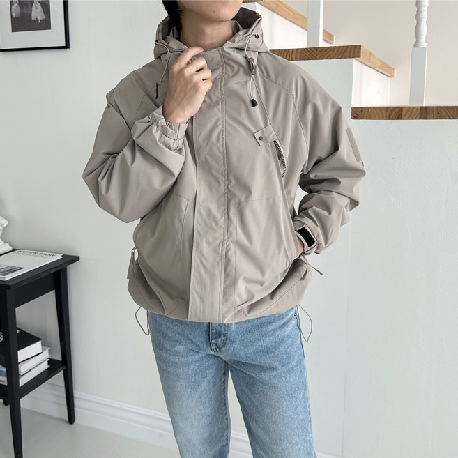 에이프릴랩스 남성 오버핏 바람막이 윈드브레이커