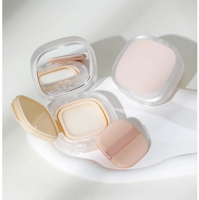 그루밍 (grooming) 여행용 휴대용 비비크림 제작 빈 케이스 쿠션 용기 해면 스펀지 소모품, 1개, 투명  케이스