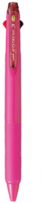 제트스트림 3색볼펜 0.38mm, 로즈핑크, 4개