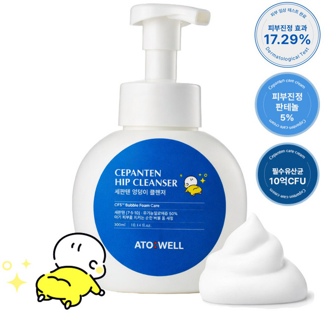아토웰 세판텐 아기 엉덩이 클렌저, 1개, 300ml