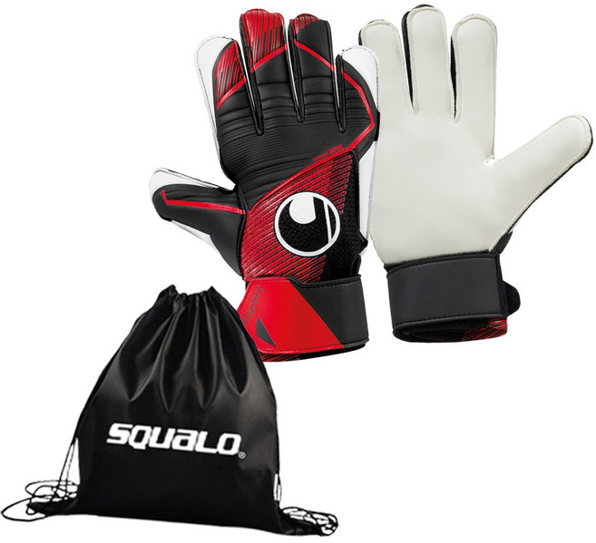 울스포츠 축구용 파워라인 스타터 소프트 골키퍼장갑 양손착용 101131201, (블랙 + 레드 + 화이트) + SQ 가방, 1개