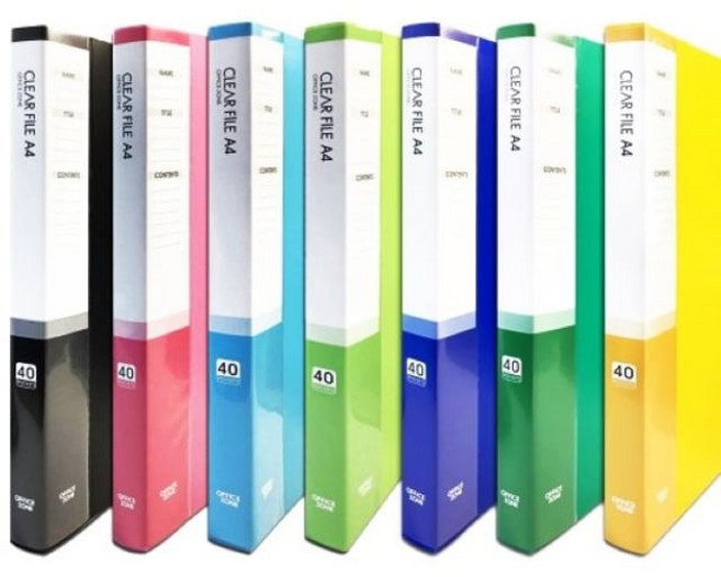 희망사무포인트 리클 클리어 파일 40매, 스카이 (새상품), 2세트