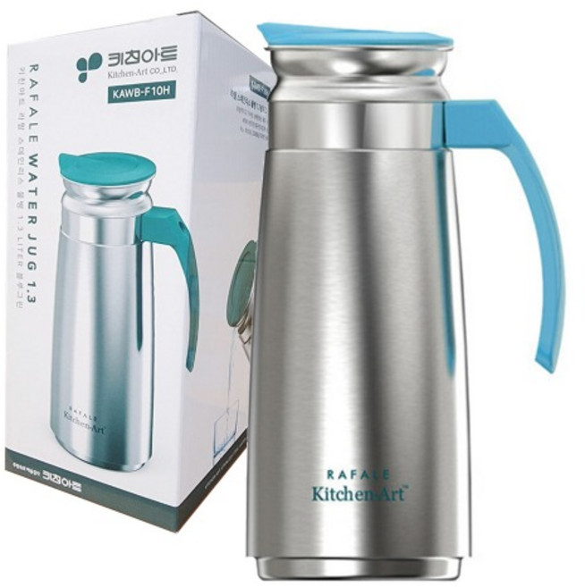 키친아트 1.300ml 라팔 스텐 냉장고 물병 업소용 식당 테이블 물통, KAWB-F10H, 1개