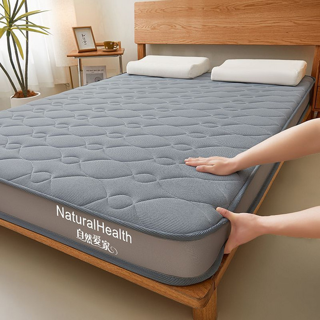 NaturalHealth 乳膠記憶棉床墊 偏硬護脊, 淺灰色-乳膠款,150x200公分（9公分）