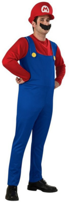 핫스윗 마리오 코스튬 의상 할로윈 코스프레 남녀공용