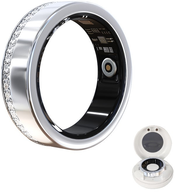 킹콩프로 스마트링 건강 모니터링 피트니스 반지 아이폰 갤럭시 호환 링, 은색, 미국 7