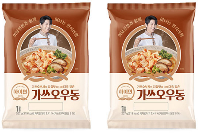 삼립 하이면 가쓰오우동 207g 2팩, 2개