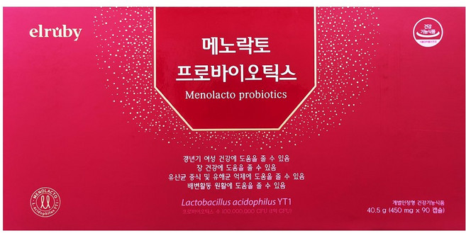 휴온스 갱년기유산균YT1 엘루비 메노락토 프로바이오틱스 3개월분 90캡슐 성인여성 갱년기, 90정, 1세트