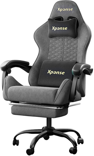 Xpanse 電競椅 氣壓升降 記憶泡棉頭枕 科技布料, X1淵灰Pro-新型科技佈