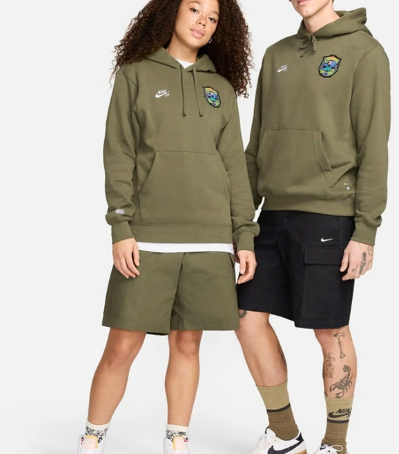 [국내매장판] 나이키 SB 플리스 풀오버 후디 올리브