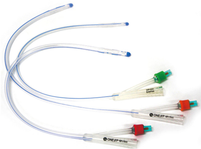 원에스피 폴리카테타 6FR-26FR 2way 소변줄 도뇨관, 1개