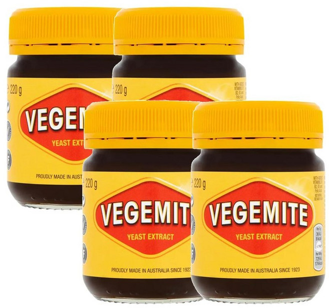 Vegemite 베지마이트 이스트 스프레드 220g x4팩, 4개
