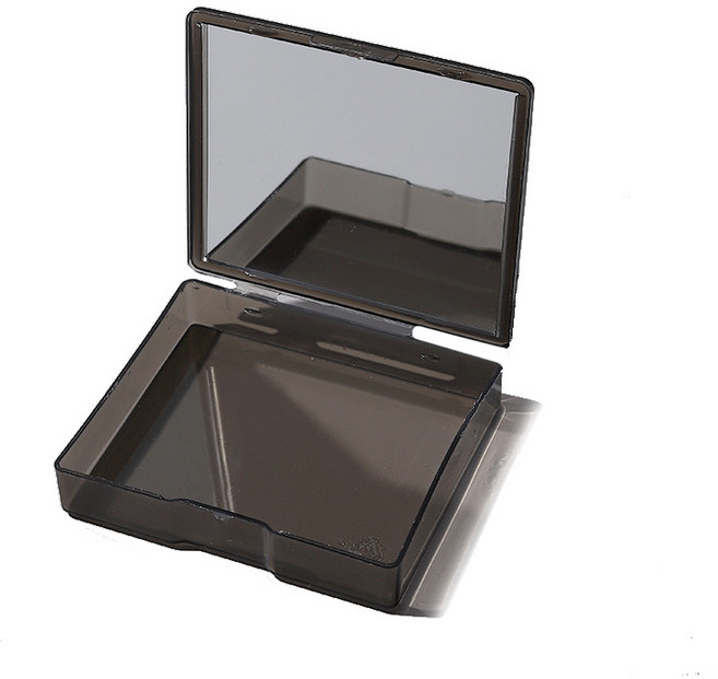 블랙 거울 케이스 메이크업 퍼프 스펀지 파운데이션 스펀지 보관함, 1개