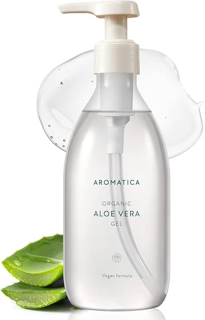[AROMATICA] 유기농 젤 알로에 베라 알로에 수딩 젤 300ml - 올인원 모이스처 젤 바디 케어 보습 스킨케어 한국 쿨링, 1개, 1g - 쿠팡