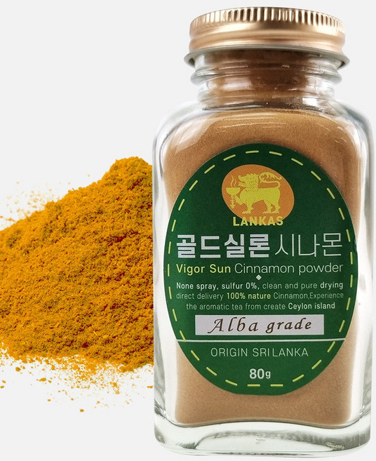식약청인정 풍미가 깊은 랑카스 골드 실론 시나몬 가루 파우더, 80g, 1개