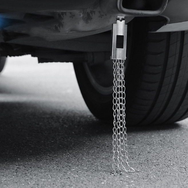 자동차 정전기 방지 제거 벨트 차량 배기통 걸이식 체인 밴드 접지 차단, 1개