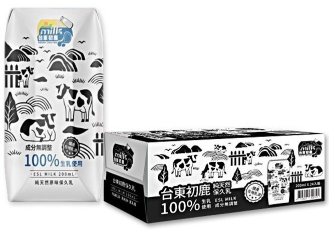 初鹿生乳100%保久乳 (成分無調整) - 6瓶/組, 6個裝, 200ml