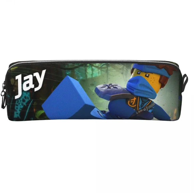 만화 N-Ninjago 눈 녹색 닌자 연필 케이스 크리 에이 티브 펜 홀더 가방 소녀 어른 대형 스토리지 학교 용, 01 싱글 사이즈, 03 3