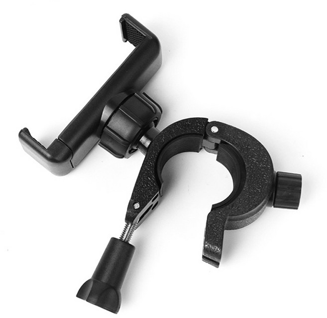 체리스팟 CS-MX89 다각도 스마트폰 거치대 클램프 기둥 봉 고정 멀티 포지션 자바라 홀더, 1개, 블랙