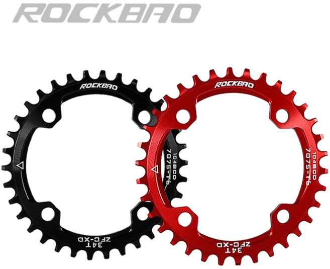 MTB 자전거 체인링 104BCD 32T 36T 38T, 1개, 블랙32T