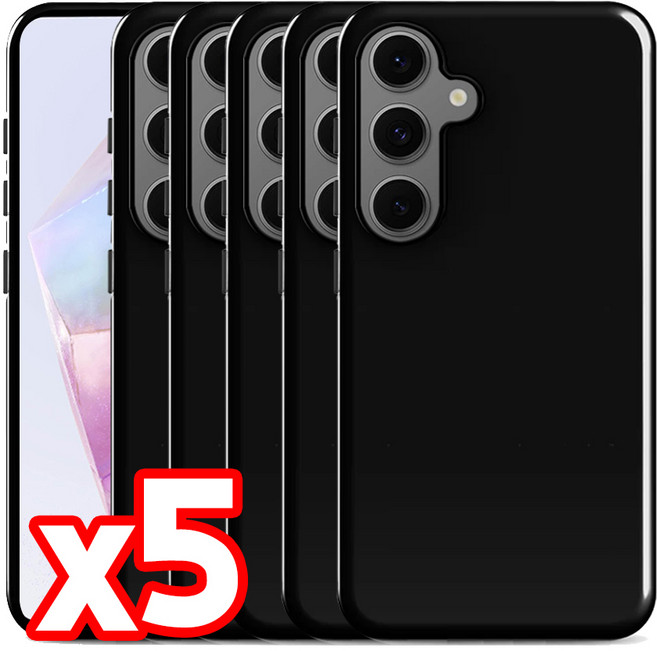 벌크온 1+1+1+1+1 갤럭시 A35 5G 하이 글로시 핏 슬림 블랙 젤리 케이스