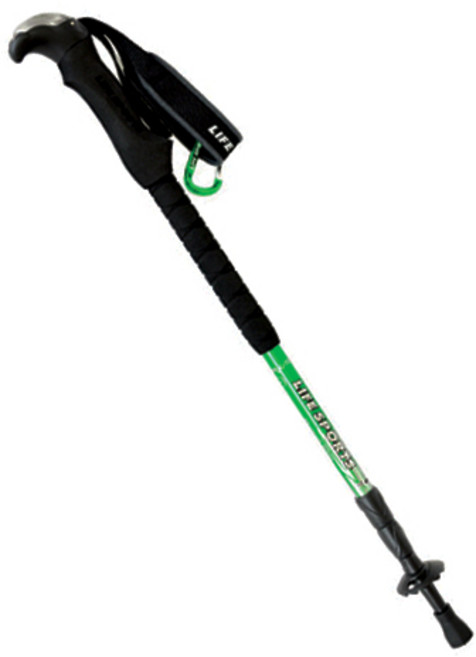 라이프스포츠 투어라이트 3단 등산스틱 국산 두랄루민 7001, 그린, 1개