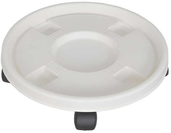 제로홈 동그라미 이동식 화분받침대, 화이트, 1개