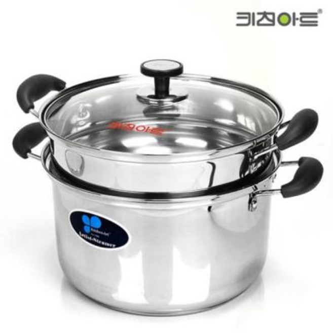호찜이 윤스테이찜기 떡시루 스텐찜기 대형찜솥, 1개, 24cm