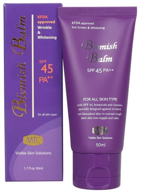MTC 엠티씨 비비크림 SPF45 PA++ 병원화장품 피부과 병원시술 레이저 필링 후 재생 BB 자외선차단 미백 촉촉한 커버력 블레미쉬 밤, 1개, 50ml