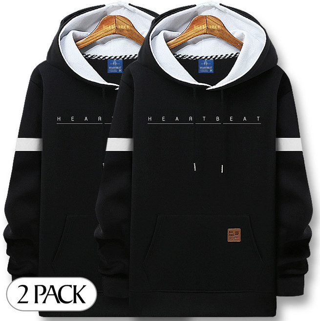 블루포스 덴리슨 후드티 1+1세트 남자 긴팔 티셔츠 단체티 남성 운동복 츄리닝 커플티 겨울 단체티