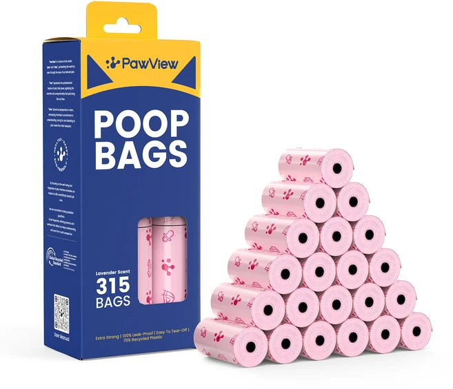 포뷰 도톰한 배변봉투 친환경 풉백 리필형, 21개, 15개입, 핑크 - 쿠팡