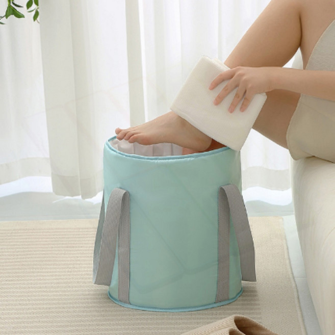 접이식 미니 족욕통 휴대용 발마사지 욕조 발관리 목욕 가정용 여행, 상세페이지 참조, 네이비