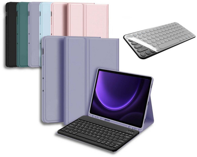 삼성 갤럭시탭 S9 FE 11인치 블루투스 키보드 케이스 북커버 S펜수납 SM-X510N X515N X516N 케이스나라, 소다